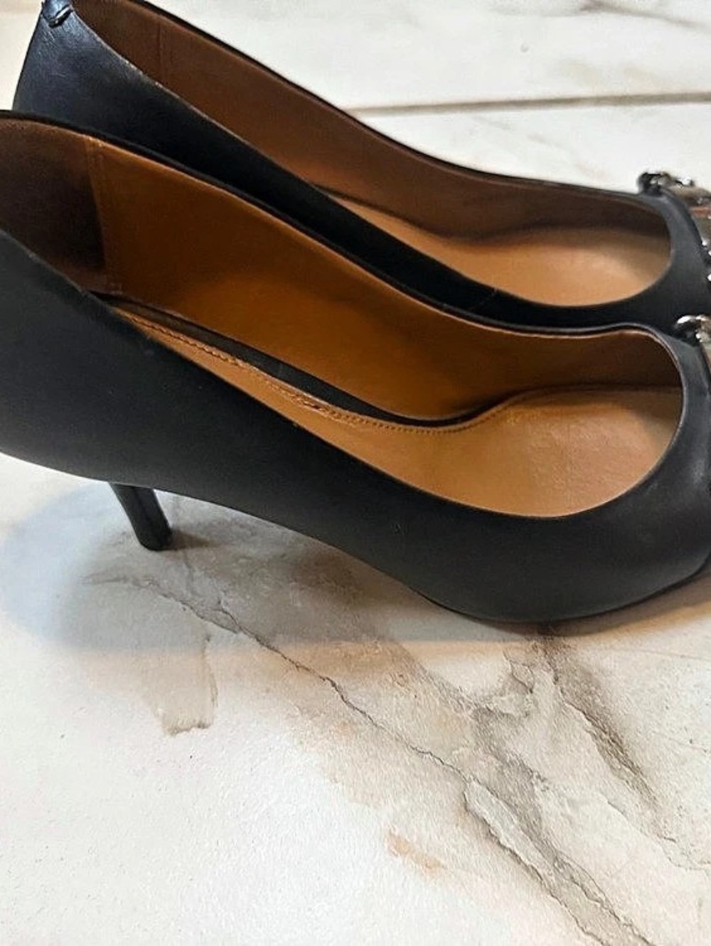 Coach Pointed Toe Heels in Slate US 7.5